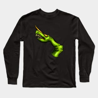 Zombie Finger Alien Cartoon Long Sleeve T-Shirt